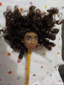 NEU Modepuppe Ersatzkopf, FullCurls, hübsches Gesicht, afroamerikanisch, OOAK - Bild 1 von 3