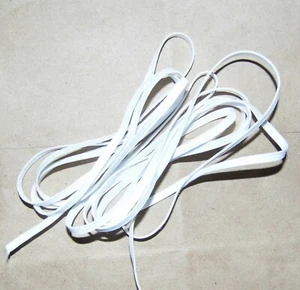 5 YARD LOT! 1/8" flach DÜNN elastisch weiß US VERKÄUFER Nähen, Puppen & Multi-Handwerk  - Bild 1 von 4