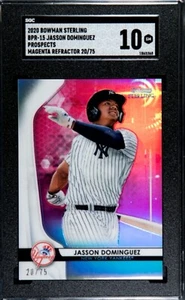 Bowman Sterling Jasson Dominguez 2020 #BPR15 - refractor magenta 20/75 - SGC 10 - Imagen 1 de 2