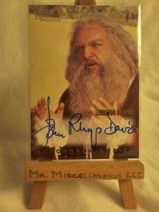 Star Trek Voyager Profiles autograph card A19 John Rhys-Davies Leonardo Da Vinci