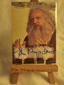 Scheda autografa Star Trek Voyager Profiles A19 John Rhys-Davies Leonardo Da Vinci - Foto 1 di 3