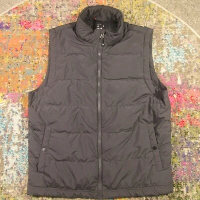 32 Degrees Down Puffer Vest Mens M Black Full Zip Ultralight Packable EUC - Image 1 of 4