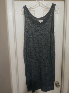Lou & Grey Women's Green & Silver Polyester Blend Sleeveless Dress Size Large - Picture 1 of 8