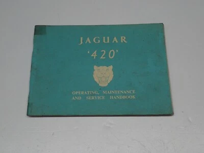 JAGUAR 420 OPERATING MAINTENANCE AND SERVICE HANDBOOK USO E MANUTENZIONE - Immagine 1 di 4