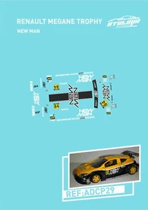 CALCAS RENAULT MEGANE TROPHY NEW MAN SLOT DECALS - Imagen 1 de 1