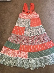 Beautiful George 100 % Cotton Summer Dress Party Dress Size 6-7 Years - Picture 1 of 9