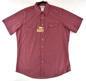 NWT Wrangler Wrancher Western Shirts Short Sleeve Peral Snap Big & Tall Mens XLT - Picture 1 of 13