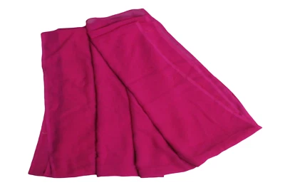 Pink Dress Indian Vintage Craft Fabric Saree Solid Curtain Drape Georgette Sari - Image 1 of 4