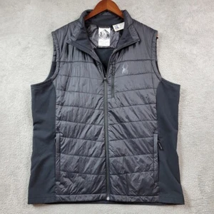 Spyder Quilted Frontier Puffer Vest Mens XL Black Insulated US Ski Team - Picture 1 of 10