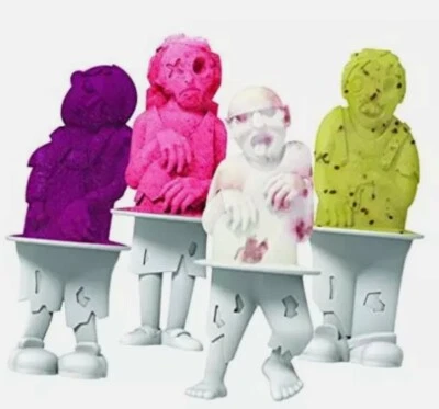 Tovolo Zombies Pop Molds, Flexible Silicone, Easily-Removable, Dishwasher Safe - Imagem 1 de 4
