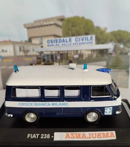 Ambulanza Fiat 238 1.43 Croce Bianca Milano Ambulanza blu, artigianale leggi!! - Foto 1 di 4