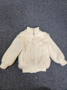 Princess Caravelle child size white rabbit fur jacket - Picture 1 of 10