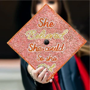 GRADWYSE Rhinestones Graduation Cap Topper, Grad Cap Decorations, Class of 2024 - Picture 1 of 16