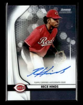 Rece Hinds 2020 Bowman Sterling Prospect Autographs #RH Auto - Image 1 of 2