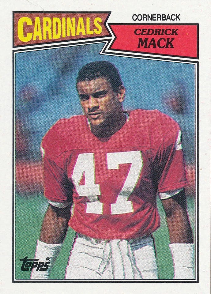 Cedrick Mack 1987 Topps #338 Cardinals Football  Card - Image 1 of 1
