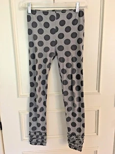 LILI CACTUS LIGHT GRAY KNIT LEGGINGS WITH DARK GRAY POLKA DOTS GIRLS SIZE 11-12Y - Picture 1 of 5