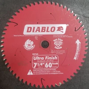 Diablo D0760A Ultra Fine Finishing Circular Saw Blade, 60-Tooth x 7-1/4" - Picture 1 of 1