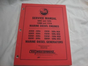 Westerbeke 80N4 120N6 marine diesel BED Generator Service Manual 47069 1/02 - Picture 1 of 6