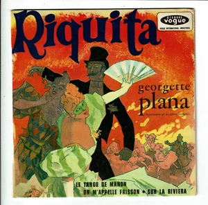 Georgette PLANA Vinyle 45T 7" EP RIQUITA - TANGO MANON - VOGUE 8608 Frais Rèduit - Bild 1 von 3