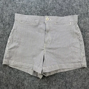 Madewell Shorts Women 29 Stripe High Rise Welt Pocket Emmett Stretch Smoky Grape - Picture 1 of 10