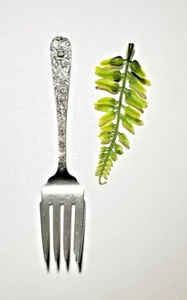 S.Kirk & Son Sterling Silver Cold Meat Serving Fork 7-1/2" Lg 61 Gr. Repoussé - Picture 1 of 8