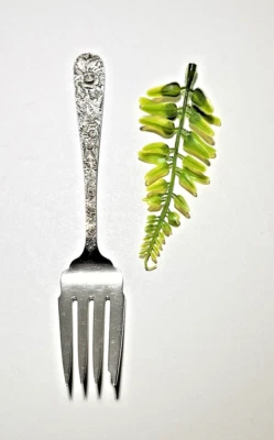S.Kirk & Son Sterling Silver Cold Meat Serving Fork 7-1/2" Lg 61 Gr. Repoussé - Image 1 of 4