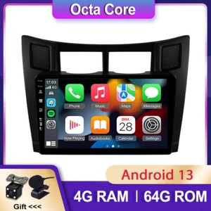 Für Toyota Yaris 2005-2012 Android 14 GPS NAVI 9'' Autoradio 4G+64G CarPlay DAB+ - Bild 1 von 18
