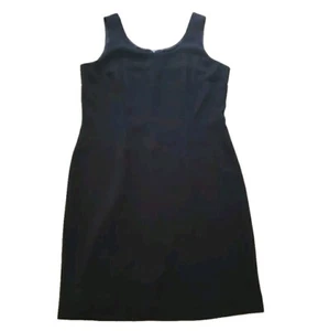 Positive Attitude Dress Sz 8 Petite Black Straight Fit Sleeveless Round Neck - Picture 1 of 13