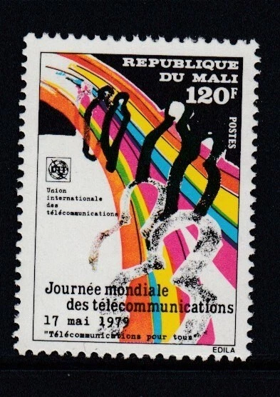 Sello MALI Día Mundial de las Telecomunicaciones MNH Foto 1 de 1