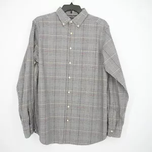 Cremieux Herren Langarm Hemd LT blau weiß rot hellbraun kariert 100% Baumwolle NEU - Bild 1 von 9