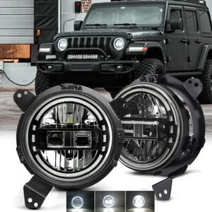 2x 9" Round Halo LED Headlights High Low Beam For Wrangler JL Gladiator JT 2018+ - Bild 1 von 13