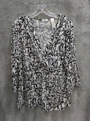 Женская блузка большого размера из смеси спандекса жидкая драпировка эластичная устойчивая к морщинам - Изображение 1 из 4