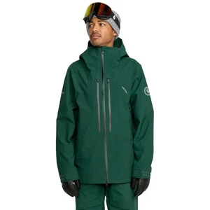 Volcom Anyox Guide Gore Pro Shell Men's Winter Jacket, Black Green, X-Large - Picture 1 of 7