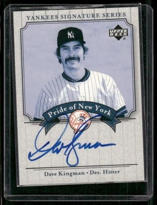DAVE KINGMAN 2003 Upper Deck Yankees Signature Series Pride of NY AUTO PN-DK - Picture 1 of 2