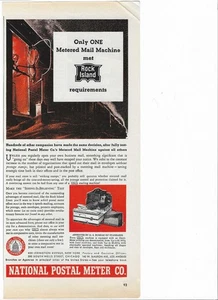 National Postal Meter Postage Metered Mail New York, Chicago, Los Angel Print Ad - Picture 1 of 1