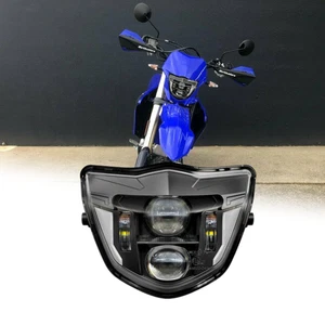 For Yamaha WR250F WR450F 2013-2023 LED Headlight LED Headlamps High Low beam DRL - Picture 1 of 9