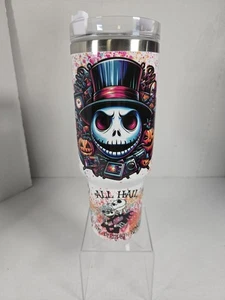Bicchiere isolato Disney Nightmare Before Christmas Jack Skellington 40 oz NUOVO - Foto 1 di 5