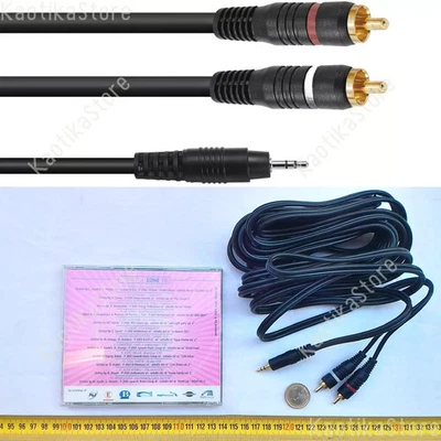 OMNITRONIC CAVETTO 3.5 Jack - 2xRCA 6 metri per pc mixer dj computer audio notebook cavo