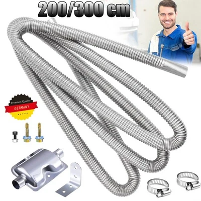 Abgasschlauch für Stromerzeuger Standheizung Auspuff Edelstahl Schalldämpfer - Bild 1 von 4