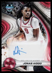 Jonas Aidoo 2024-25 Bowman's Best University Best of 2024 AU Arkansas Auto - Picture 1 of 2