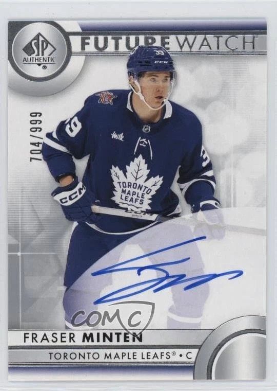 2023-24 SP Authentic Auto Future Watch /999 Fraser Minten #168 Rookie Auto RC - Image 1 of 2