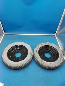 (2) 3.00-8 PR1MO Powertrax Invacare Torque SP Drive Wheels Tires Rims Hubs - Picture 1 of 3