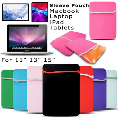 Carrying Sleeve Neoprene Cover Bag Case For 11" - 13" inch Laptop iPad Tablet - Image 1 of 4