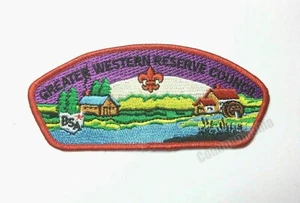 Vtg BSA Greater Western Reserve Council Scouts Sew Iron On Embroidered Patch - Picture 1 of 2