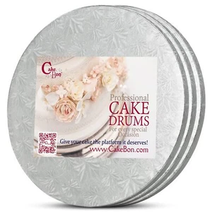 Silver Cake Boards 14 Inch Round - 1/2 inch Thick Cake Boards aka Cake Drum S... - Picture 1 of 9
