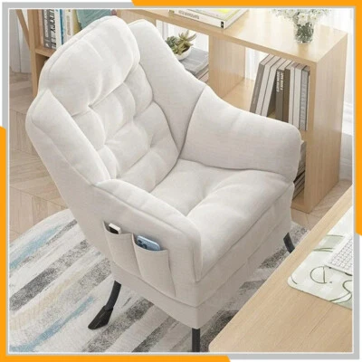 Fabric Lazy Chair with Footstool Relax Lounge Chair Accent Armchair Sofa Chair