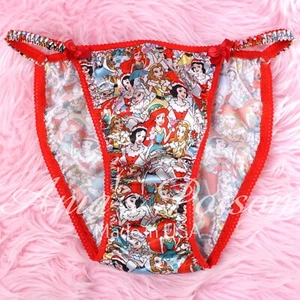 Bragas de satén de Navidad Sissy corte duquesa vacaciones princesa damas cuerda bikini - Imagen 1 de 5