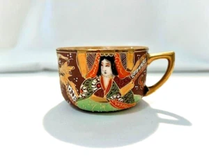 Vintage Japanese Satsuma Moriage Immortals Tea Cup (Only) - Picture 1 of 6