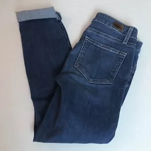 Paige Kylie Crop Distressed Medium Wash Low Rise Jeans Women 27 - Picture 1 of 7