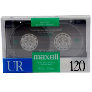 MAXELL UR 120 Minutes Ferric Type I Blank Audio Cassette Tape (1988) New  Sealed - Picture 1 of 8